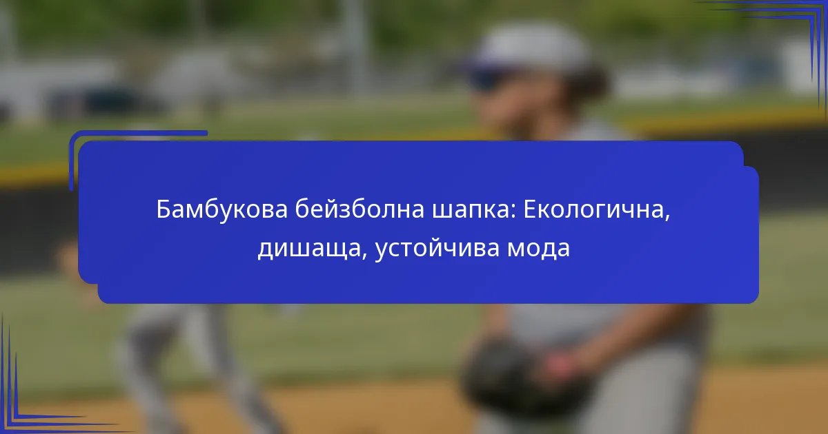 Бамбукова бейзболна шапка: Екологична, дишаща, устойчива мода