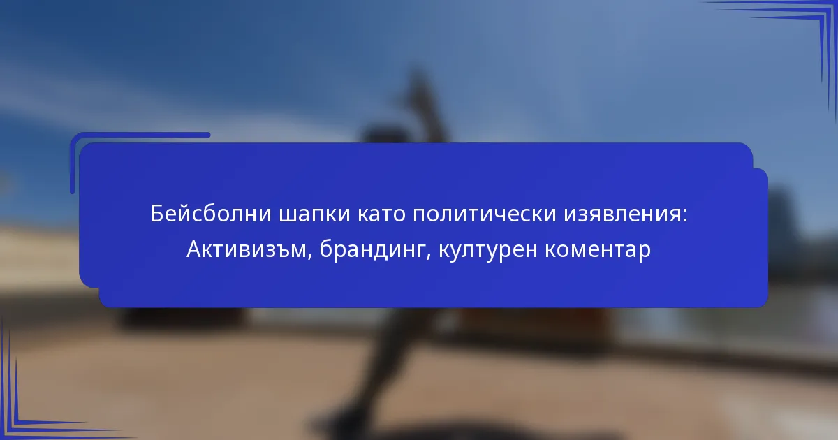 Бейсболни шапки като политически изявления: Активизъм, брандинг, културен коментар