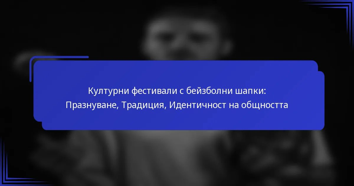 Културни фестивали с бейзболни шапки: Празнуване, Традиция, Идентичност на общността