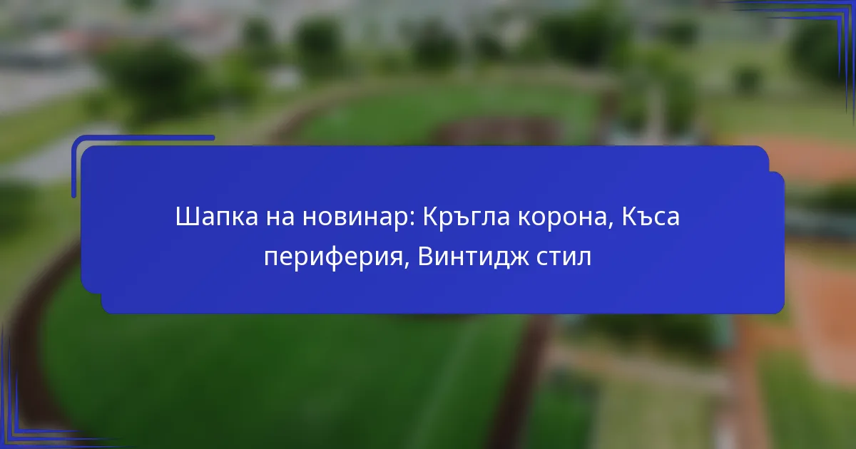 Шапка на новинар: Кръгла корона, Къса периферия, Винтидж стил