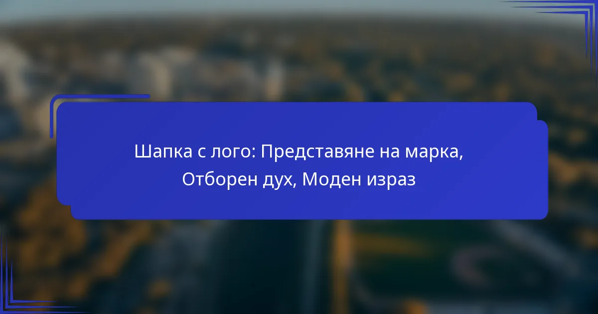 Шапка с лого: Представяне на марка, Отборен дух, Моден израз