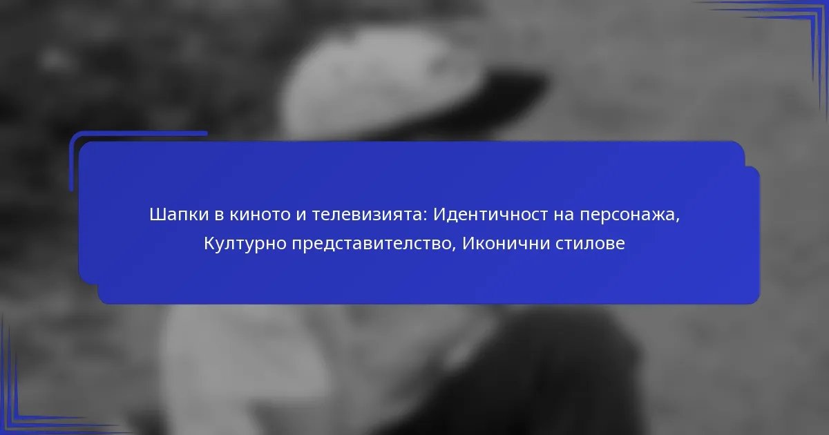 Шапки в киното и телевизията: Идентичност на персонажа, Културно представителство, Иконични стилове