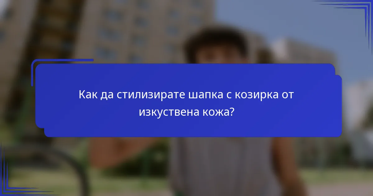 Как да стилизирате шапка с козирка от изкуствена кожа?