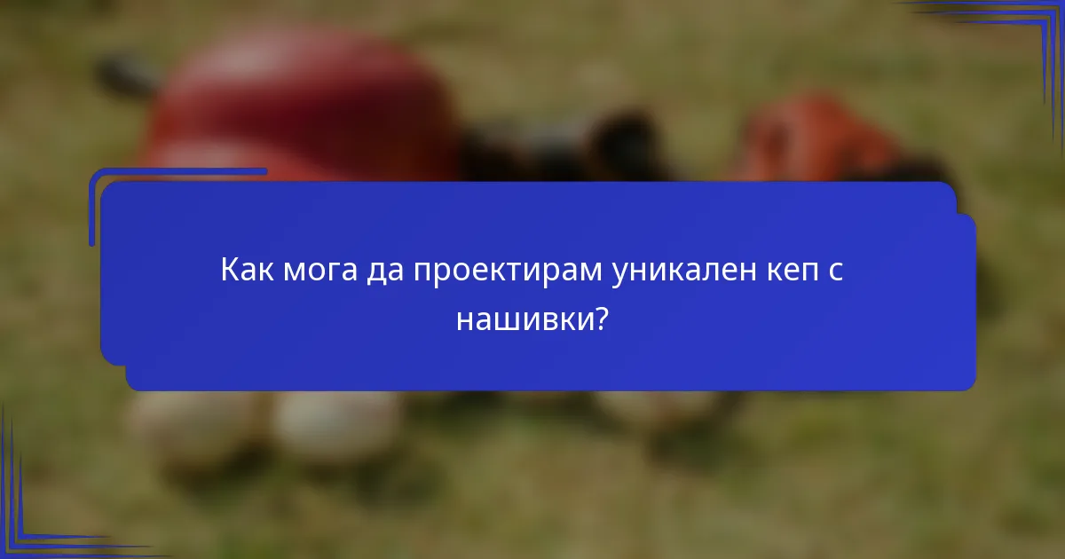 Как мога да проектирам уникален кеп с нашивки?