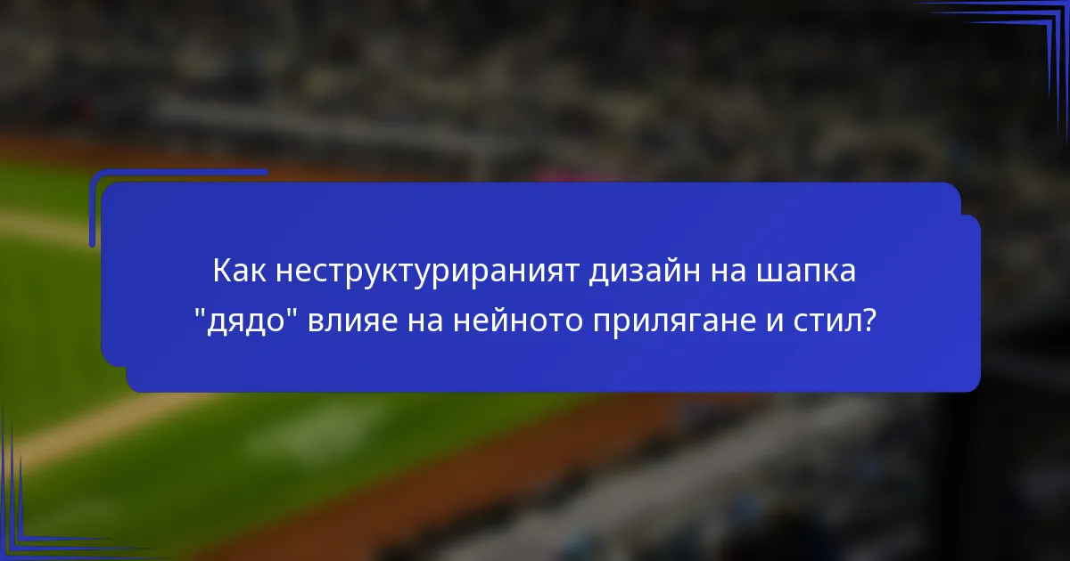 Как неструктурираният дизайн на шапка 