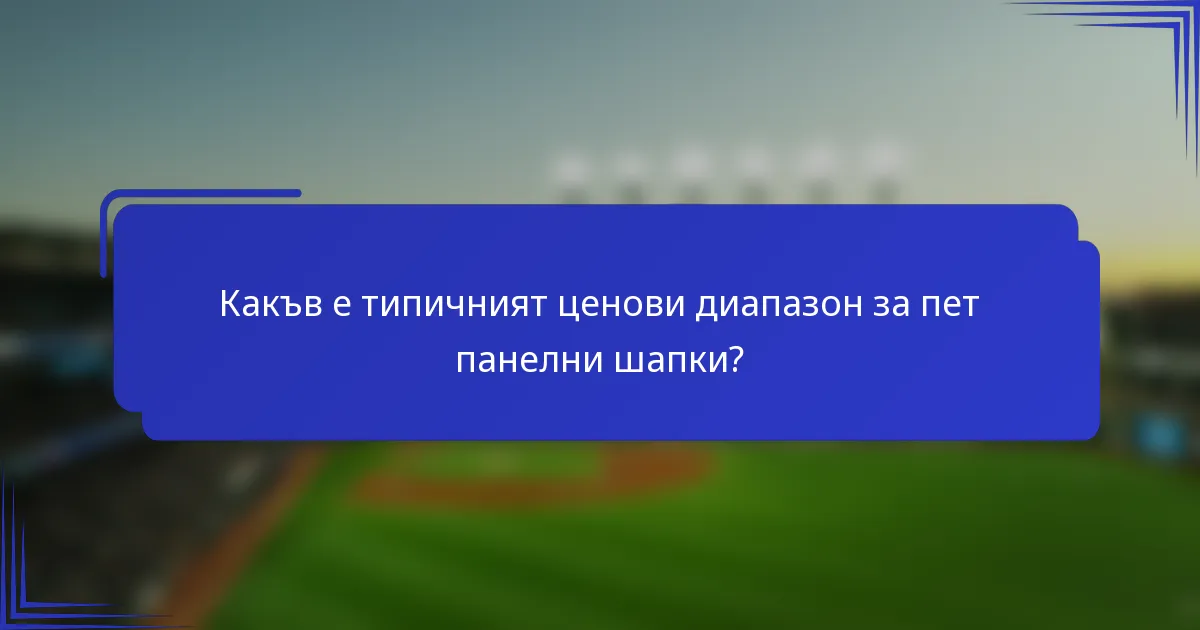 Какъв е типичният ценови диапазон за пет панелни шапки?