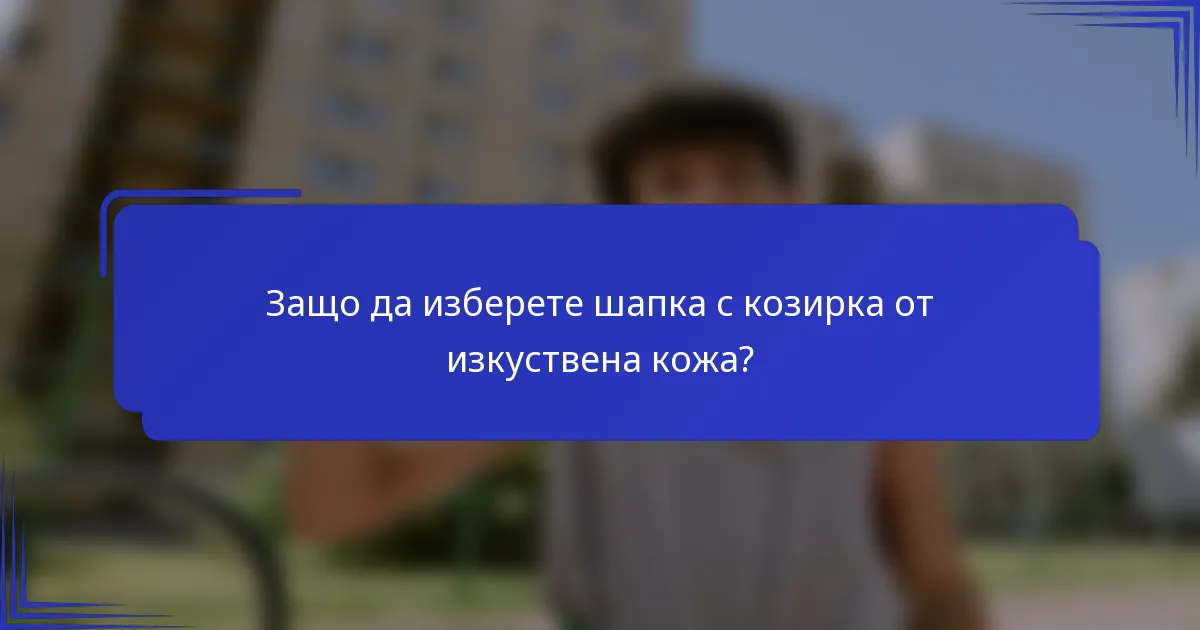 Защо да изберете шапка с козирка от изкуствена кожа?